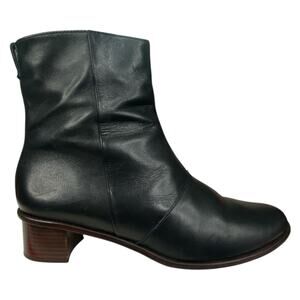 Tibi Women’s Black Leather Heeled Ankle Boots Size 38 US 6.5